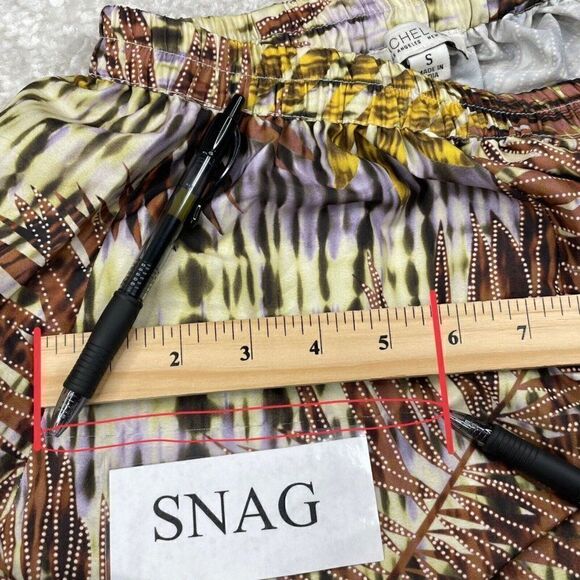 Rachael Zoe Full Maxi Skirt Tropical Palm Leaves NEW DEFECT - Picture 4 of 10